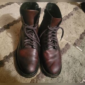 Thursday Boots Size 9 Wine Red(Cherry) Stompers (Dysfunctional Zipper on Left)